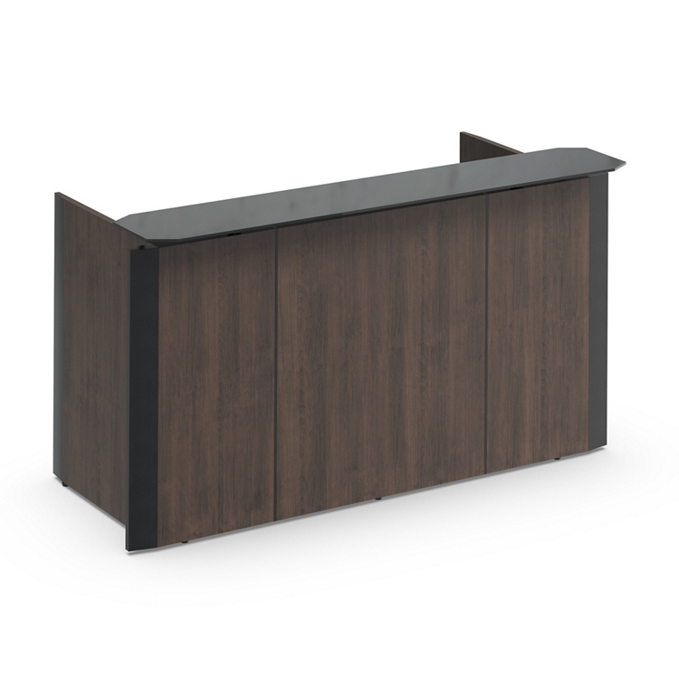 Allure Glass Top Reception Desk - 80
